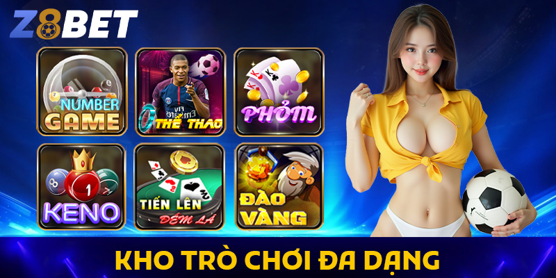 Z8BET sở hữu kho trò chơi đa dạng